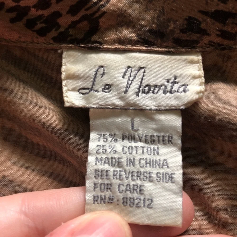 Brown and black silk satin pajama kimono robe - Picture 4 of 8